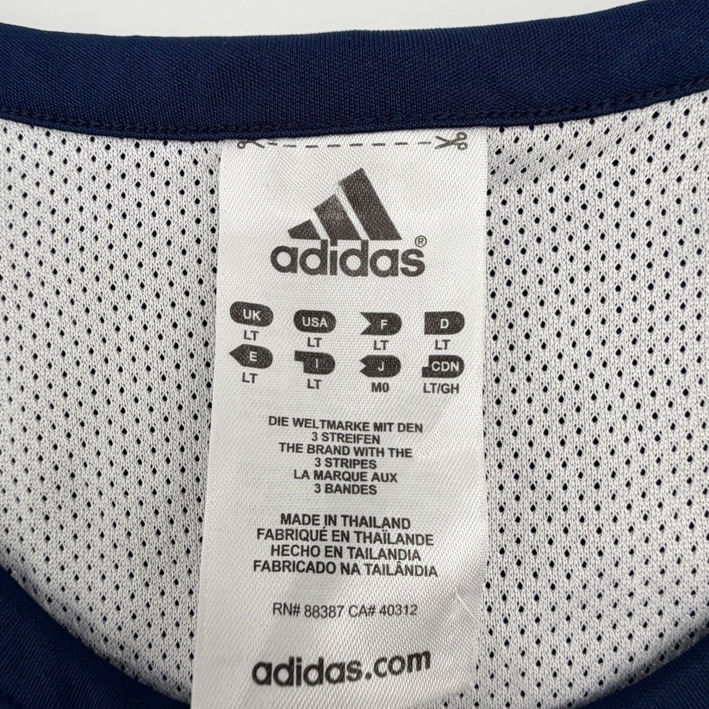 Adidas Practice Reversible Basketball Jersey Size LT Navy White E71812 NWT - Picture 4 of 7